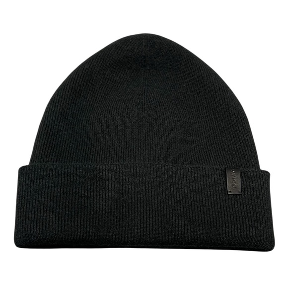 NEW Vince Knit Black 100% Cashmere Beanie Fine Gauge Women’s Winter Hat Warm New - Picture 8 of 10